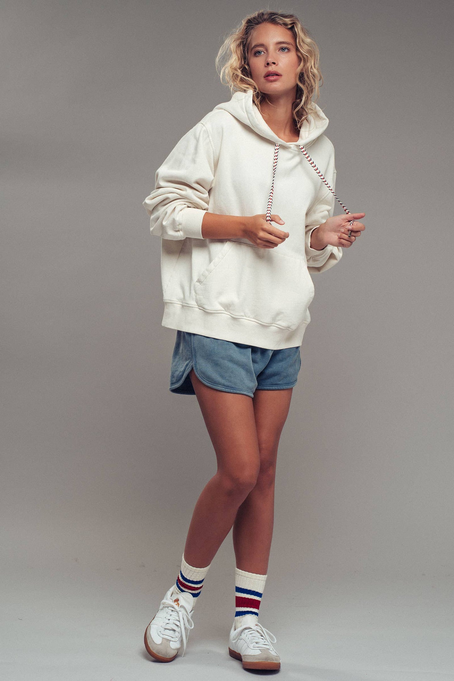 Vintage Wash Oversized Brushed Hoodie