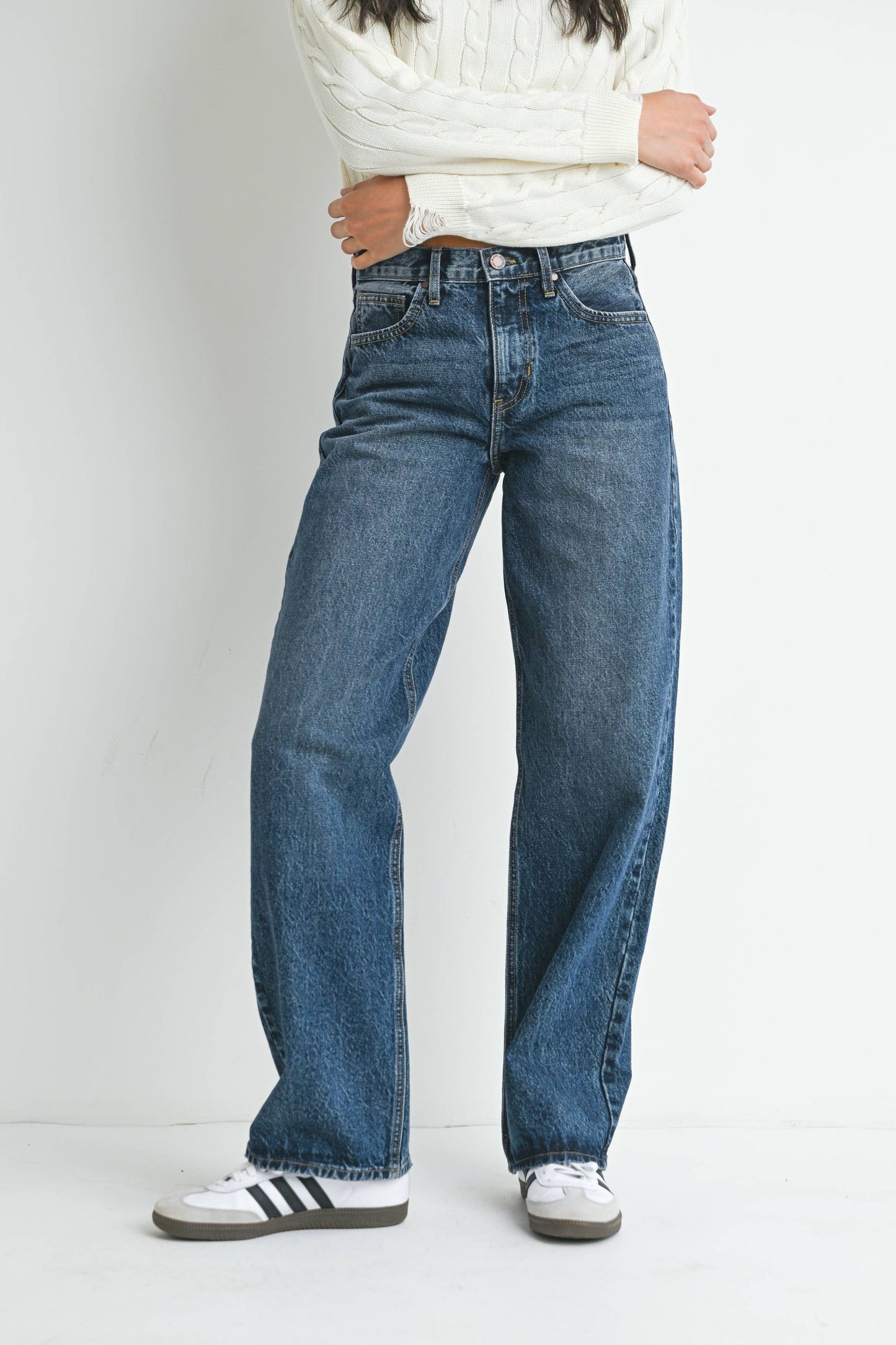 Classic Full Length Relaxed Straight - DARK DENIM - BP470N