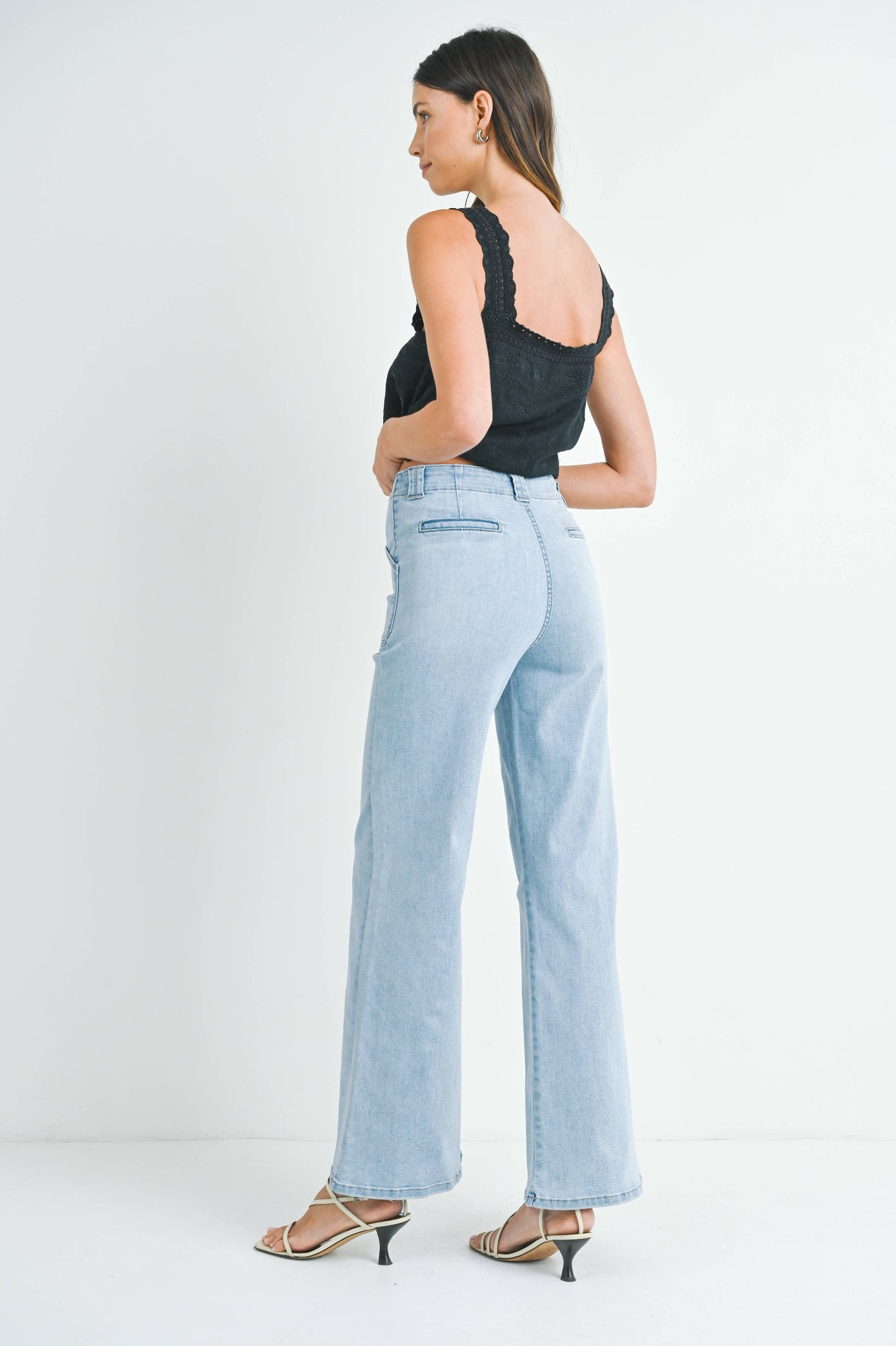DP782 - LT - Patch Pocket Wide Leg Flare