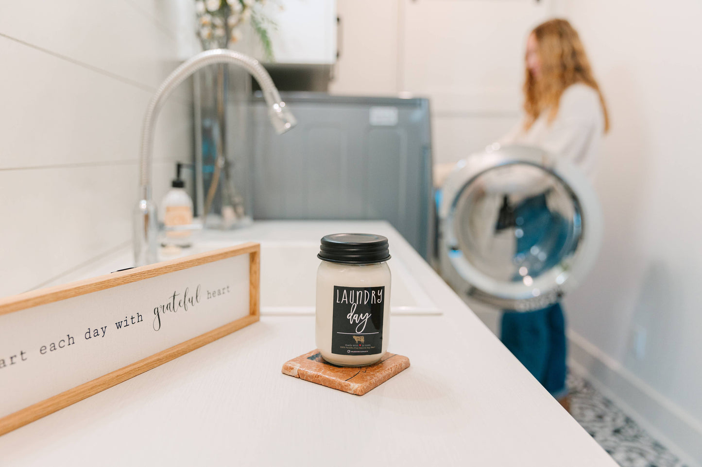 13 oz Mason Jar Candle: Laundry Day